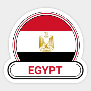 Egypt Country Badge - Egypt Flag Sticker